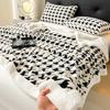 Houndstooth Pattern Spring Autumn Warm Fleece Blanket Cozy Soft Office Naps Sofa Bed Throw Blankets Jacquard Soft Plush Blanket