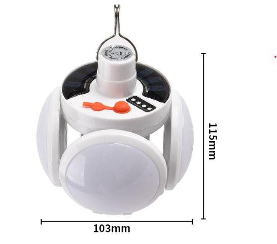 Уличный светодиодный выдвижной солнечный фонарь для футбола, зарядка через USB, 5 режимов, четырехстолбчатый индикатор заряда батареи, фонарь для кемпинга, уличный фонарь