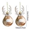 2pcs Cute Elk Christmas Ball Xmas Tree Hanger Ornaments Plastic Pendants New Year Hanging Decoration For Home Party Supply