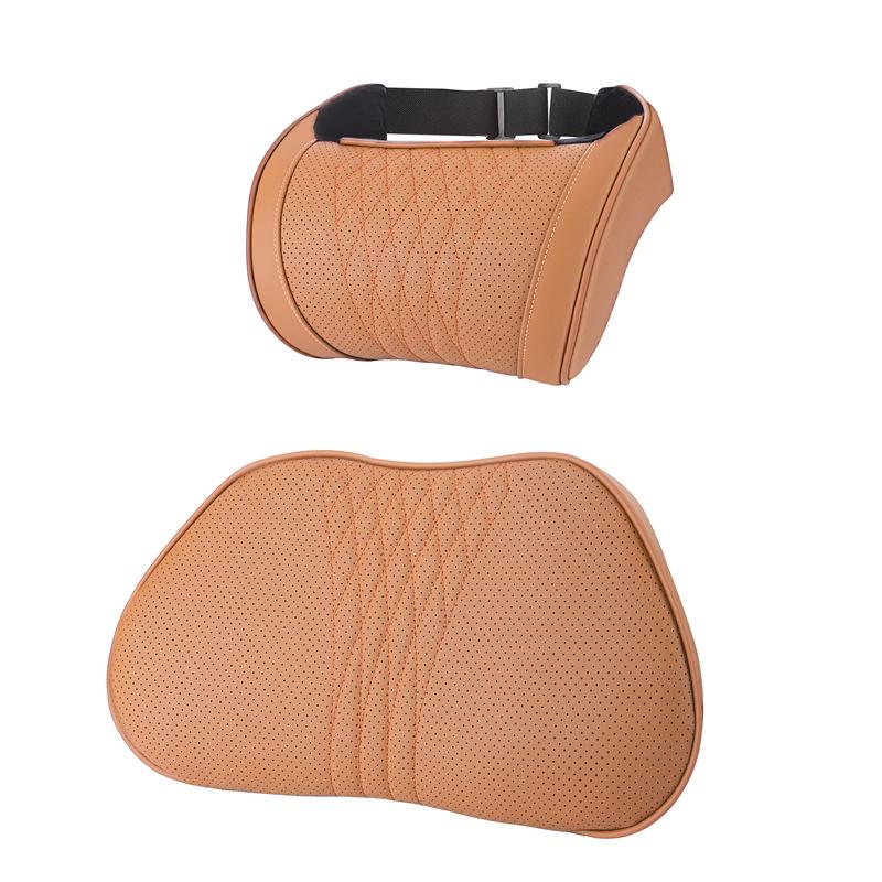 Jordani Premium Memory Foam Car Headrest & Lumbar Support Pillow