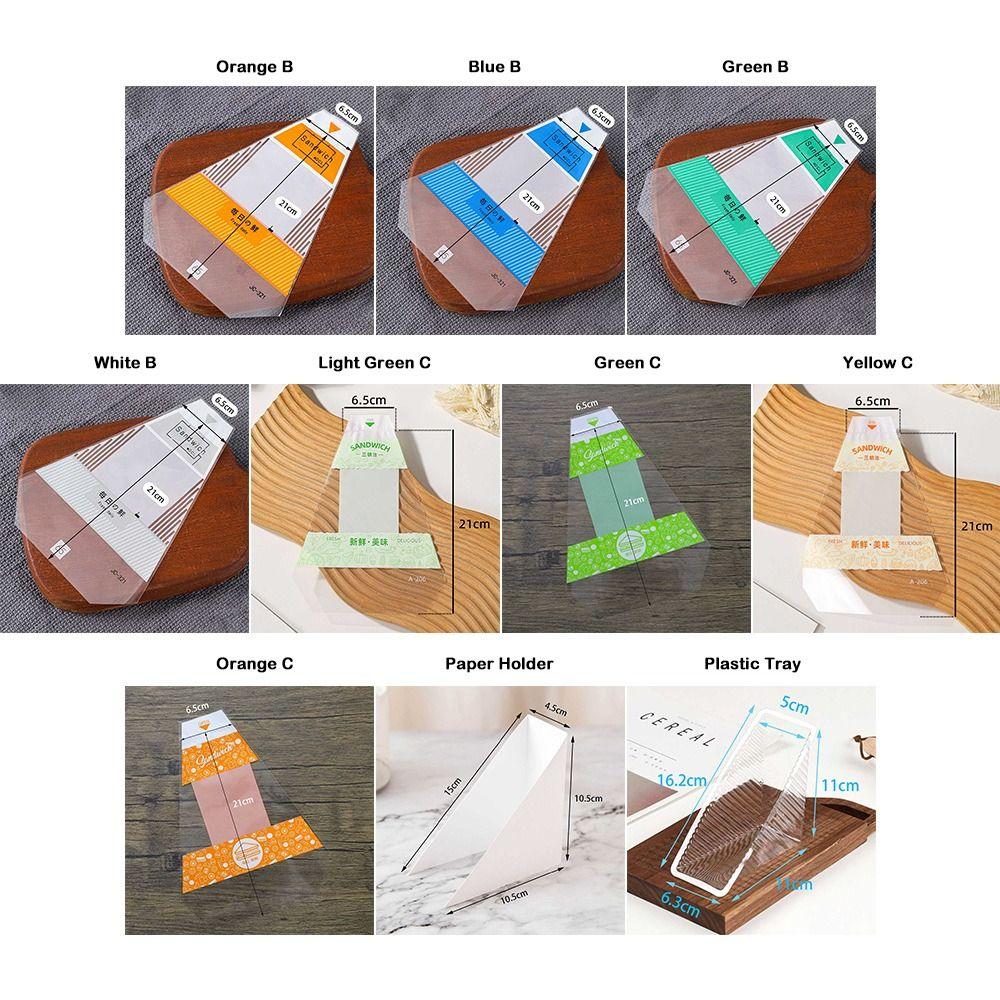 Треугольная упаковка для сэндвичей Бумажный пакет для выпечки Толстый прочный пакет для упаковки Продукты