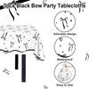 Avezano 3 pcs Black Bow Tablecloths 108 x 54 inch Bow Birthday Decorations Black and White Coquette Plastic Table Cover Disposable Bachelorette Party