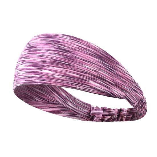 Спортивная повязка на голову на резинке с красочным полосатым узором, впитывающая пот, дышащая повязка на голову для бега и фитнеса