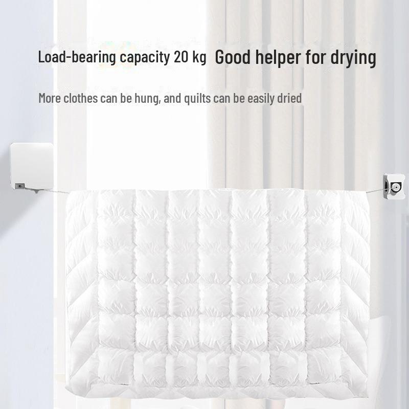 Выдвижная невидимая бельевая веревка, для использования в помещении/на улице, 6 м, установка без гвоздей