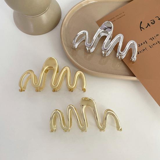 Французский стиль волос коготь скрещивания зубов пружинный дизайн тугая нерегулярная форма волны большая заколка для волос