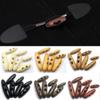 10pcs Compatible Olive Buttons Claw Buckle Wooden Toggle Double Holes Oval Shape Buckle Clothing