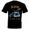 Def Leppard On Through The Night Черная Мужская Футболка С Коротким Рукавом Хлопок A075 Унисекс Футболка