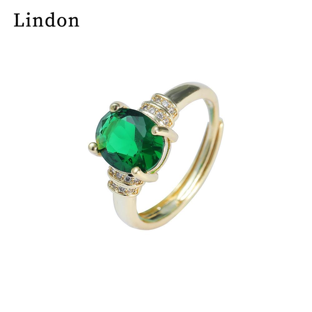 Классическое кольцо Lindon из медного сплава с цирконием, женские ювелирные изделия, свадебный подарок для вечеринки