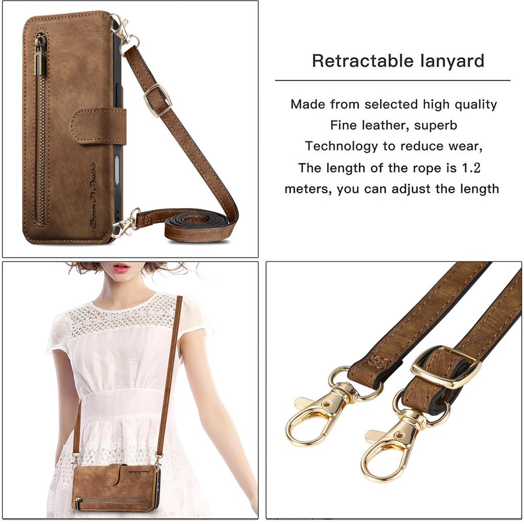 4-in-1 Wallet Case for Xiaomi/Redmi series.Xiaomi 13 Lite/Poco X5/Redmi Note 12/12C...(Protector, Card Holder, Crossbody Bag, Stand)