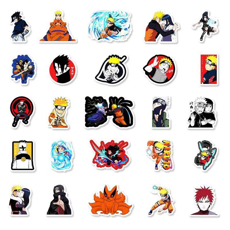 Красочные наклейки Наруто, 54 шт. (не повторяется), водостойкий и солнцезащитный крем.