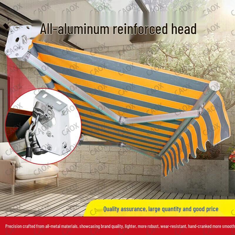 CAOX Electric Retractable Awning with Manual Crank