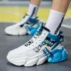 Мужские баскетбольные кроссовки с высоким берцем — осенняя спортивная, беговая и повседневная одежда 2022 года с мягкой подошвой.