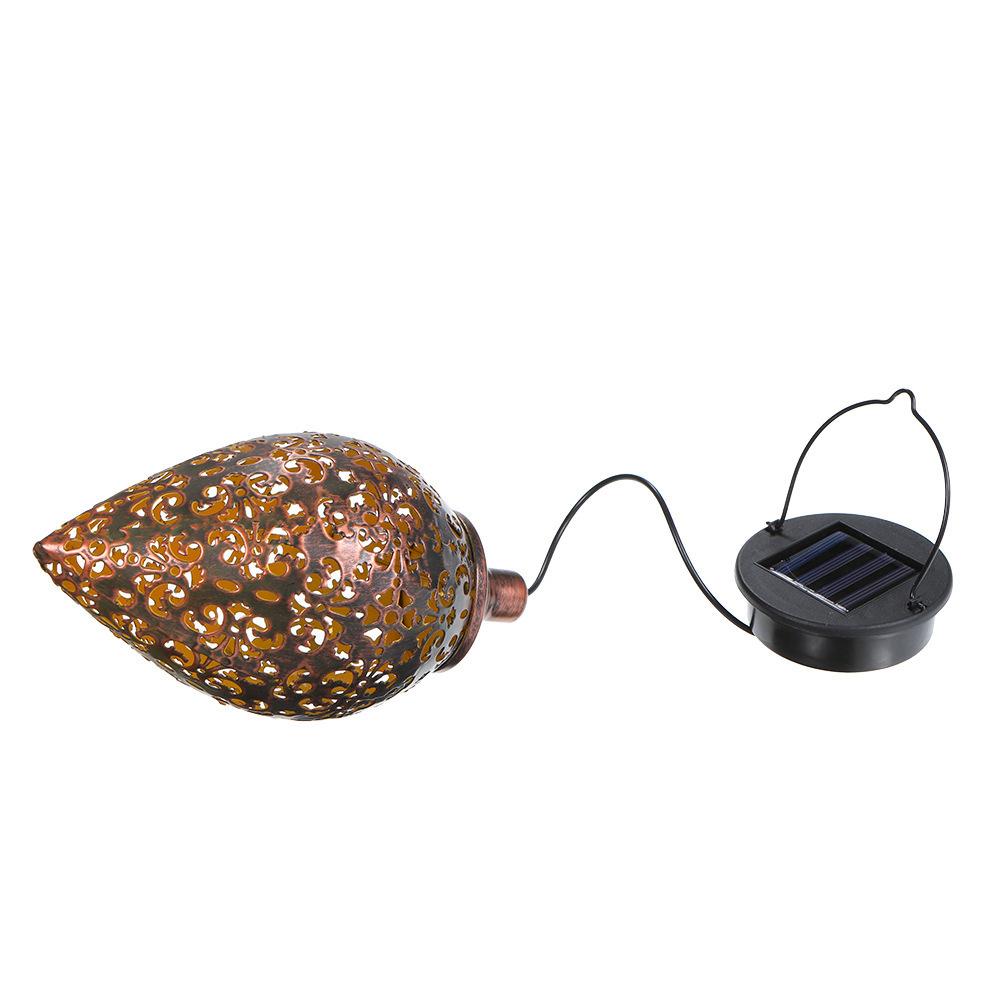 Vintage Retro Solar Hanging Light LED Yard Outdoor Path Patio Garden Lamp Decor