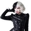 Halloween Cruella Costume Black White Spots Cape Wig Adult Women Dark Party Outfit