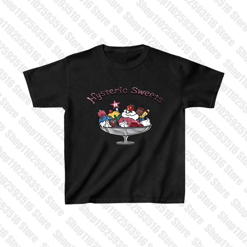 Футболка с принтом букв Y2K Vintage High Street Aesthetic, укороченный топ 2000-х годов, летняя одежда в стиле панк с коротким рукавом, повседневная уличная футболка
