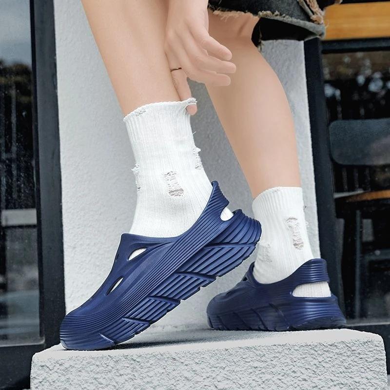 Outdoor Closed Toe with Platform Hole Shoes for Men Beach Big Size New Luxury H Non-slip Buy Breathable 2025 Man Sandals