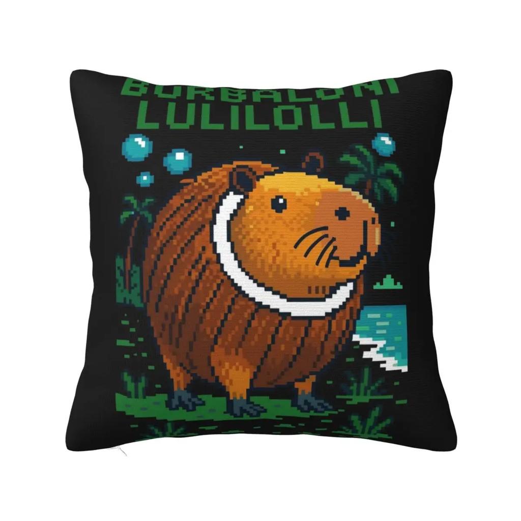 Мем про отмирание мозга Итальянский Отмирание мозга Тунг Тунг Тунг Саху Наволочка Подушка Полиэстер Наволочка Морден Для дивана Автомобиля Домашний декор