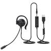 Universal Call Center Headphone 3.5mm Usb Wired Business Headset With Mic Volume Control Mute Cancelling Telephone Operator