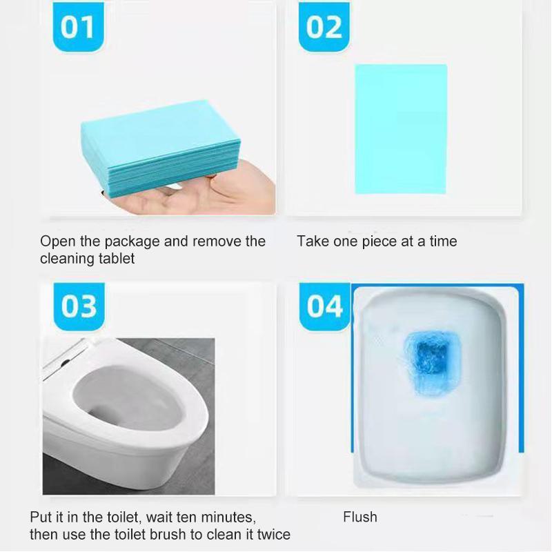 30/60 Pcs Toilet Cleaner Sheet Mopping for Toilet Cleaning Home Hygiene Toilet Deodorant Yellow Dirt Toilet Cleaning Tool