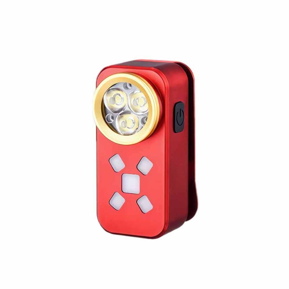 Waterproof LED Clip Flashlight Dual-Light Source Aluminum Alloy Magnetic Clip Light USB Rechargeable Magnetic Clip Warning Lamp