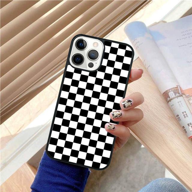 Клетка Шахматная Клетка Клетчатый Чехол для Телефона Для iPhone 17 Air 15 16 14 13 12 Pro Max 11 Pro Max Plus