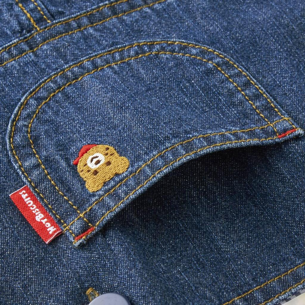 MIKIHOUSE HOT BISCUITS Джинсовый комбинезон для девочек, индиго, размер M (80-90см), 70-3303-688