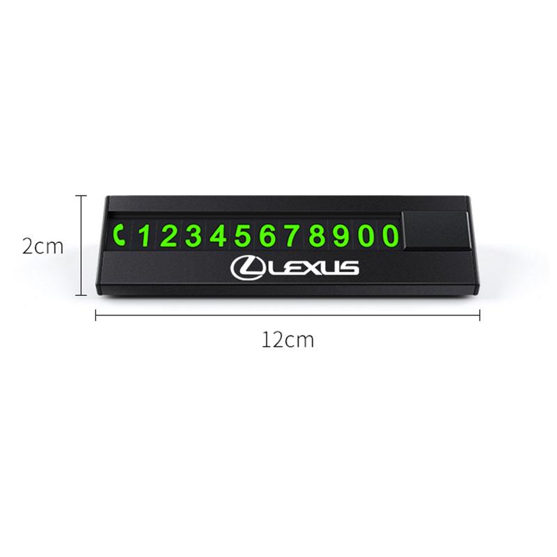 Car Temporary Parking Card Magnetic Phone Number Plate For Lexus F-SPORT ES RX NX LS UX LM LX GX LC RZ IS CT GS RC HS SC TX LBXLY8