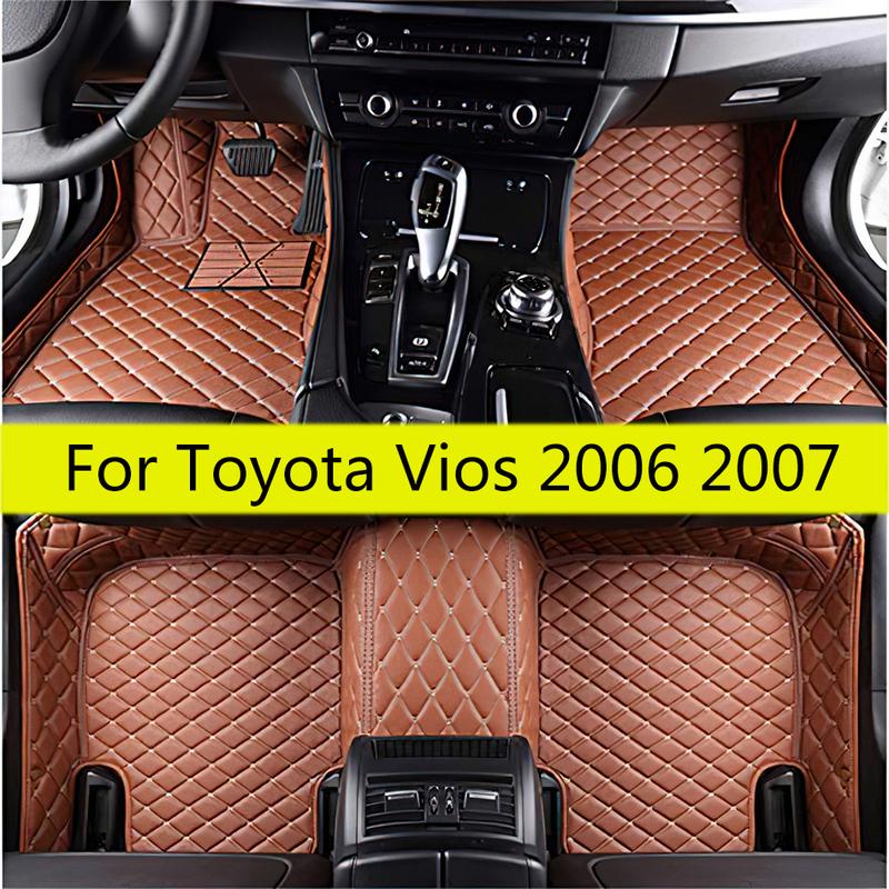 Автомобильные коврики для Toyota Vios Yaris 2007 2006 Стильные подставки под ноги Автоаксессуары для салона Чехлы Запасная часть