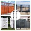 12 Inch Fence Gate Latch Metal Cane Bolt Gate Drop Rod Weatherproof Gate Locks Kit for Wooden Fences Single or Double Gates