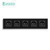 BSEED Single EU Socket Double Power Outlets Triple Electric Sockets Crystal Glass Wall Sockets White Black Gold Gray 16A