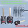 Cutting NOT Required - Upgraded Version Heavy Zinc Alloy Key Fob Shell Case Replacement for Honda Accord Civic EX CR-V Pilot Key Fob Cover (4