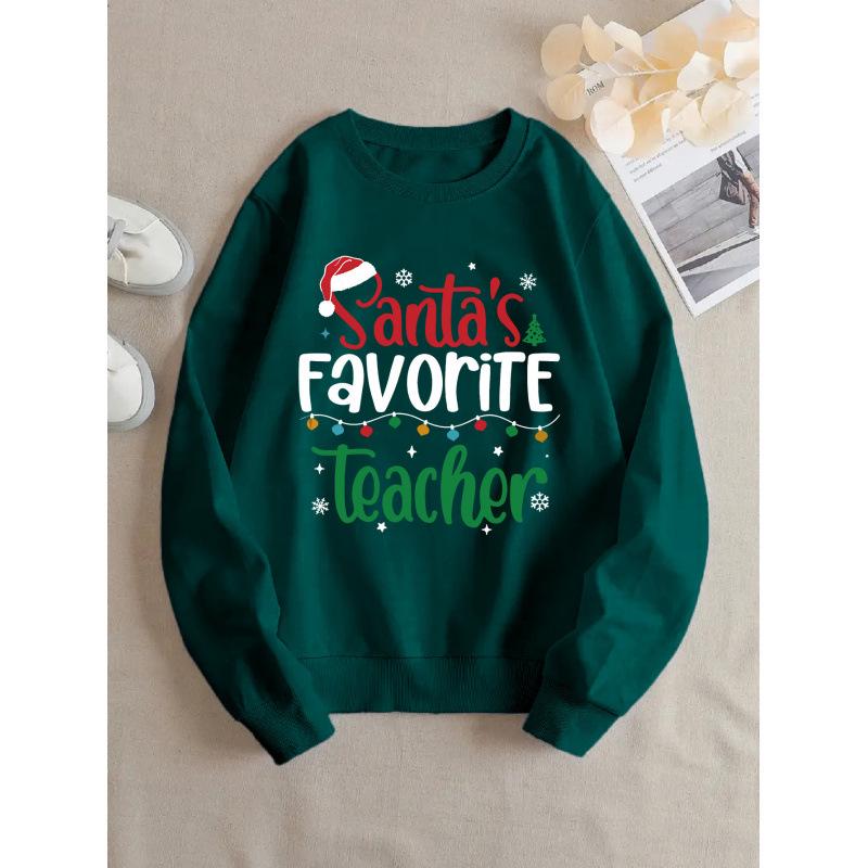 Women's Festive Santa Claus Fleece-Lined Christmas Hoodie