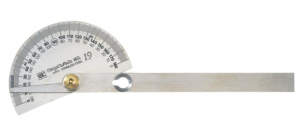 Niigata Seiki SK Made In Japan Protractor Stainless Steel Finish No.19B PRT-19B