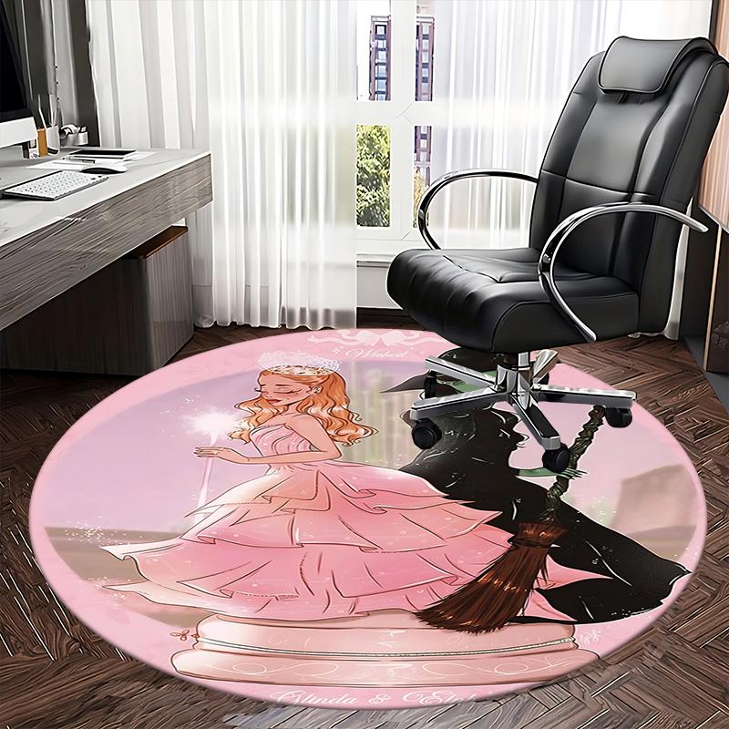Glinda,Elphaba Chair mat Round Rug Office carpet, Non slip, Suitable for Living Rooms, Bedrooms,Decor1205940a