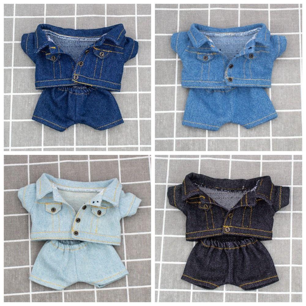 Casual Wears Doll Jacket Pants Clothes Suit Doll Coat Tops Fashion Cotton Doll Jeans  Kids Toys
