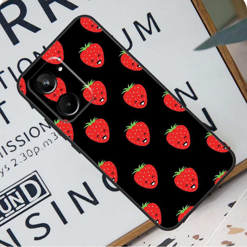 Милая клубника для чехла Realme C67 C55 C53 C51 C35 C33 C31 C30 C25s C21Y GT Neo 6 GT5 9 10 11 12 Pro Plus