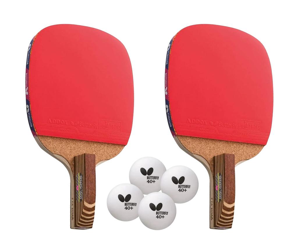 Table Tennis Racket Butterfly Shakehand Stayer 1500 16710 Pen Holder Senko 1500 10951 For Leisure Rubber Upholstered Holder X (Pen 2)