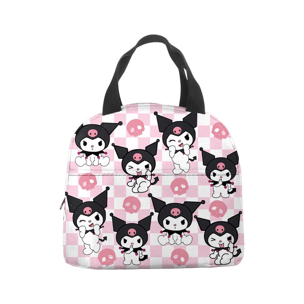Anime Cartoon Handbag Student Lunch Bag Grades 1-6 Picnic Bag Printed Thermal Insulation Bag Meal Bag