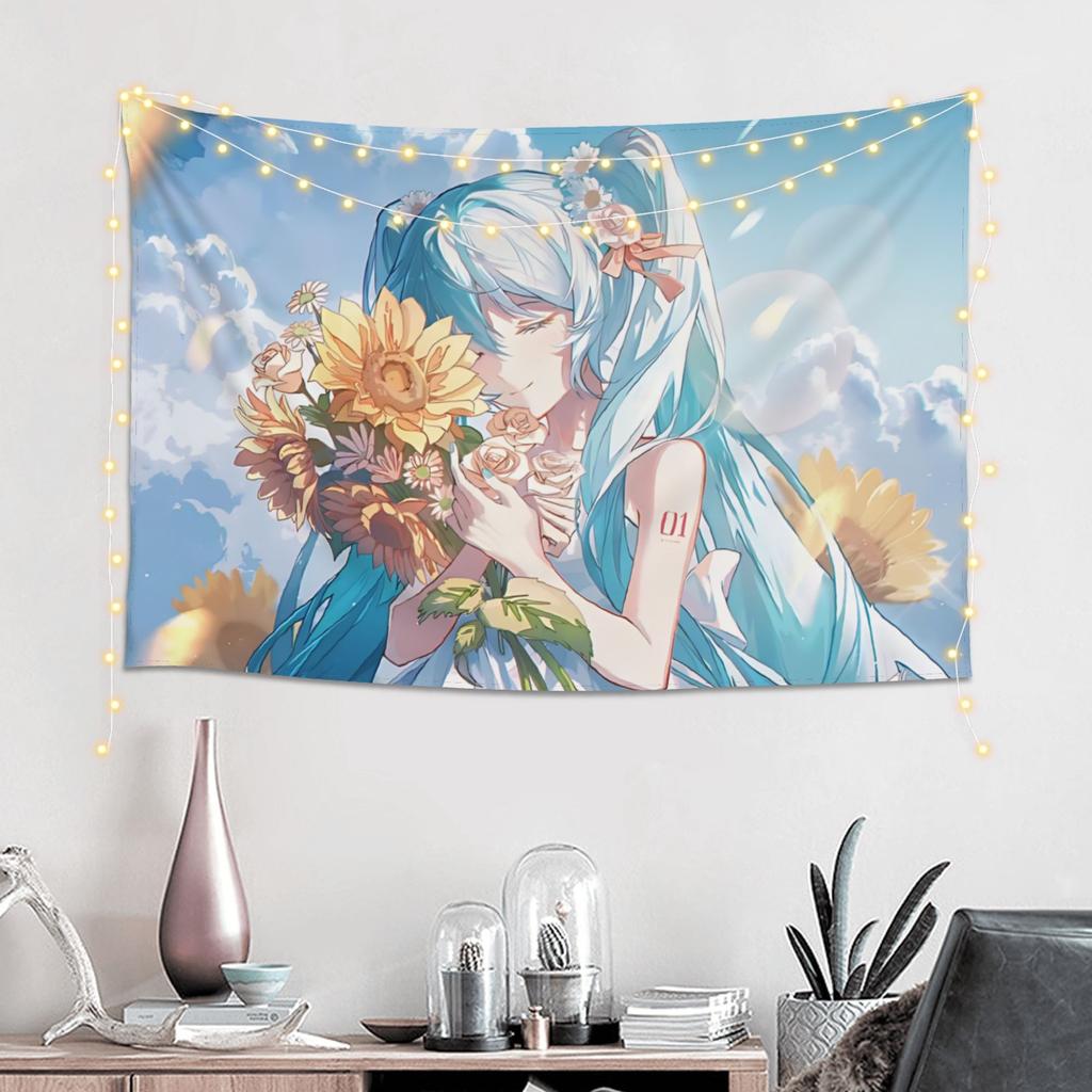 Hatsune Miku Cutecore Tapestry Wall Hanging Blanket Tapestry Home Decor Items Wall Decorations