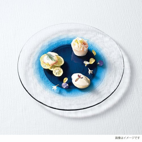 Toyo Sasaki Glass FUTAE Double Bowl 270cm, Made in Japan, Large Round Plate, Glass Dish, Tableware, 46163WSHB