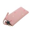 Women's Fashion Heart Long Leather Wristlet WalletLarge Capacity Multi Card Wallet Zipper Clutch Purse