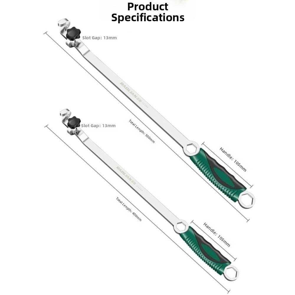 40/50cm Wrench Extension Bar Soft Handle Labor-Saving Ratchet Extension Tool Chrome Vanadium Steel Open End Wrench Cheater Bar
