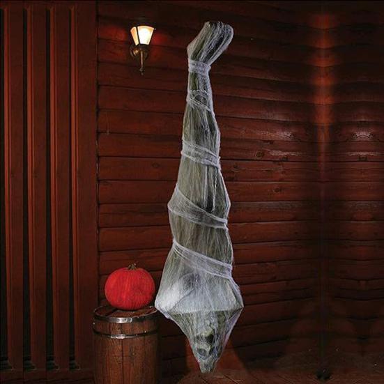 Cocoon Corpse Halloween Decoration Creepy Hanging Corpse Prop Haunted House Scary Tree Prop for Halloween Party