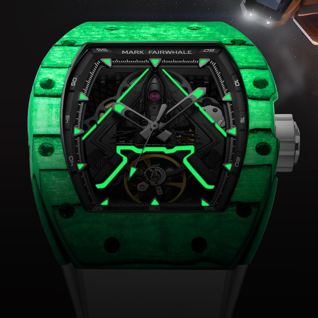 [China-Chic Wristwatch] Original designer's watch Men's mechanical full-automatic waterproof luminous trend hollowed out