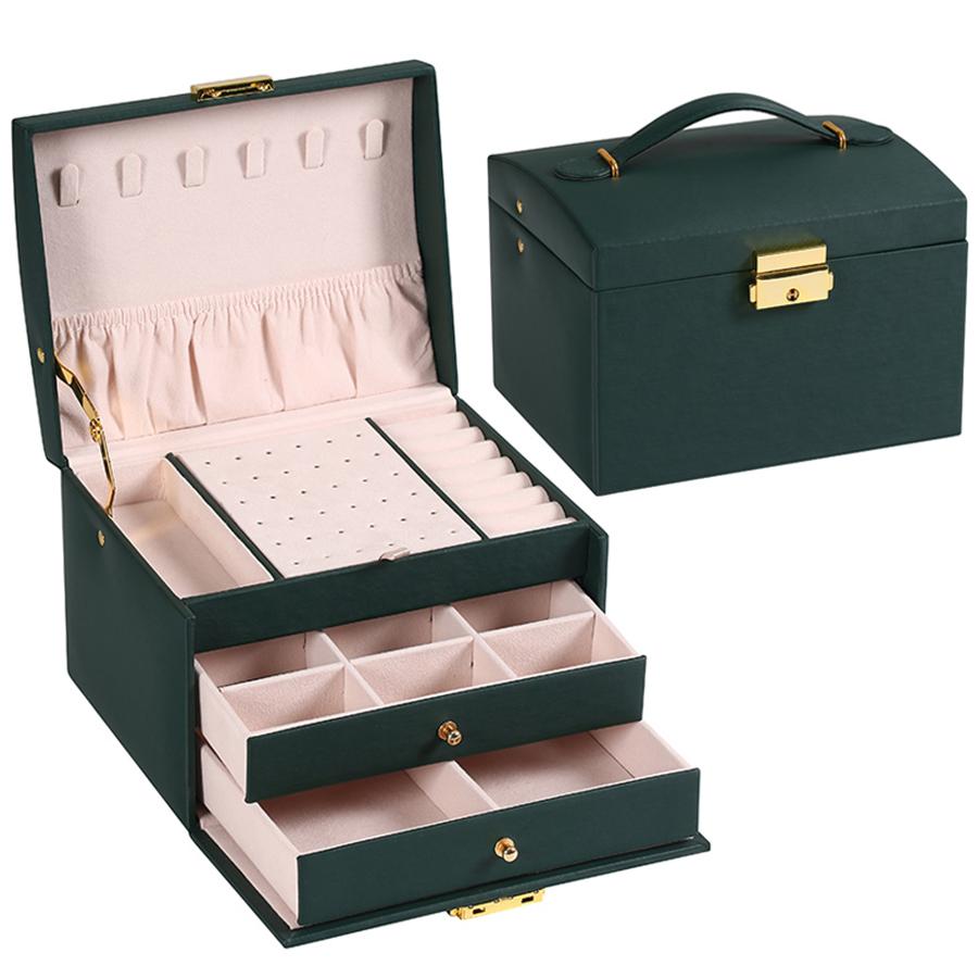 Lock Arch Three-layer Jewelry Box Drawer Style Jewelry Box, Earring Jewelry Storage Box Suitable for All Kinds of Jewelry Storage