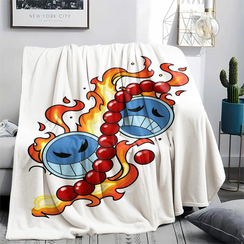 1PC Anime One Piece Patterned Flannel Blanket Suitable For All Seasons For Home Decor Warmth And Comfort Gifts Holiday Present