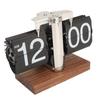 Battery Operated Mechanical Melting Clock Flip Desk Clock, Digital Retro Clock with Automatic Rotating Tube, for Decoration
