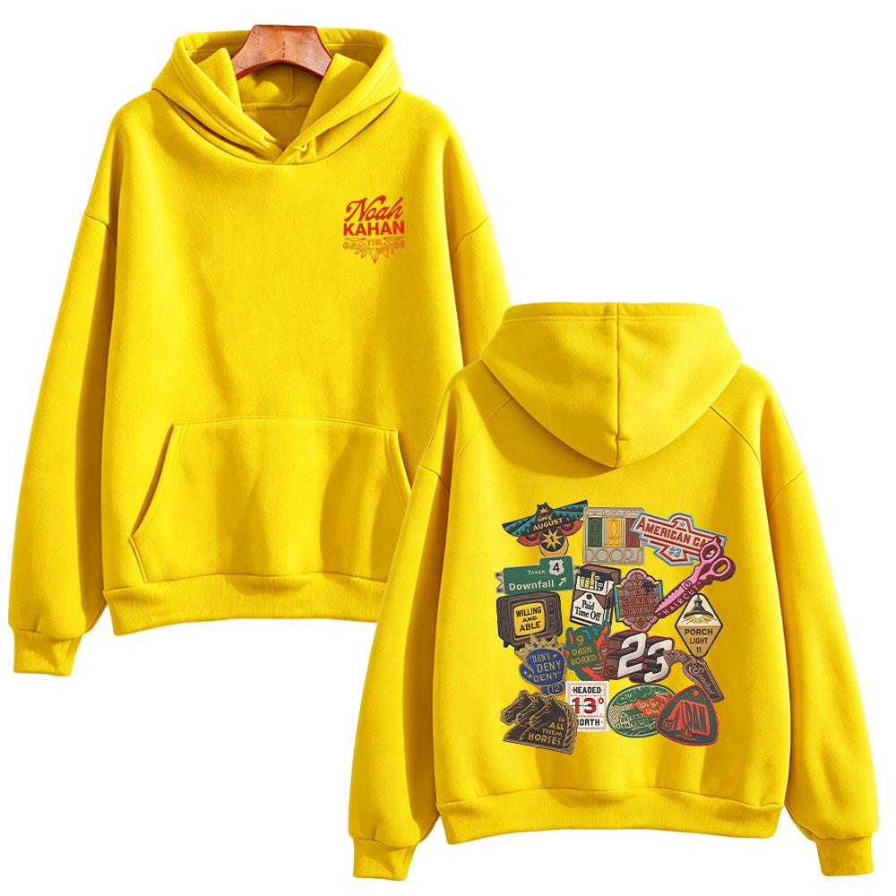 Noah Kahan Tracklist Hoodies Y2K Aesthetic Print Sweatshirt Women Men Streetwear Fashion High Street Casual Long Sleeve Pullover