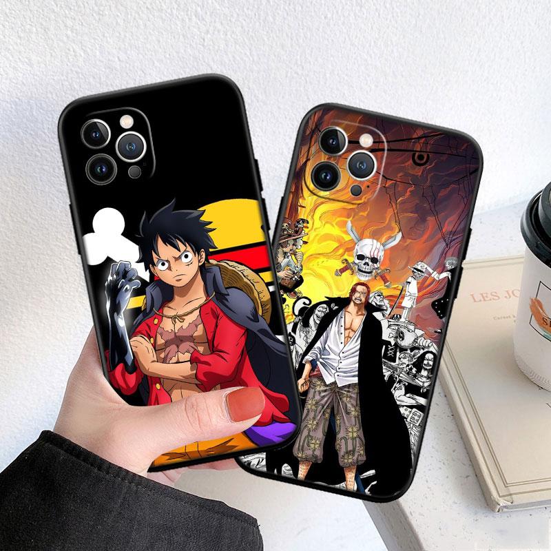 One Piece Luffy Soft Shell Phone Case for iPhone 16 15 14 13 12 Pro Max Plus Mini