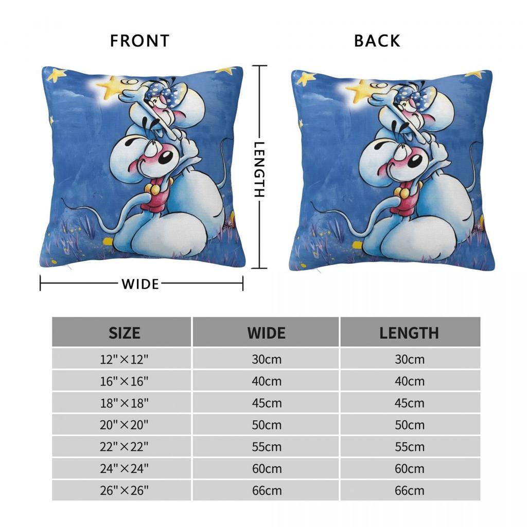 Cartoon D-Diddls Pillowcase Soft Polyester Cushion Cover Gift Pillow Case Cover Home Zippered 18''